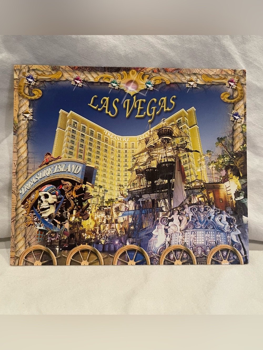 Postcard  Las Vegas Hotel Casino Treasure Island  Pirate Nevada Vintage